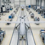 Drohne in der Produktionshalle